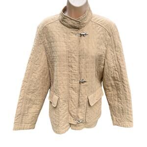 Harve Benard | Quilted Beige Jacket Fall Spring Smart Casual City Chic